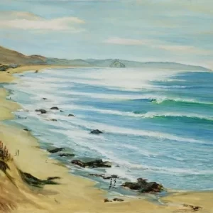 Morning Cayucos, oil on canvas, 24 x 28, 2008